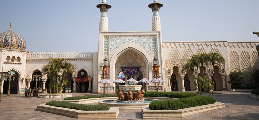 Entrada a The Magic Lamp Theatre en Arabian Coast en Tokyo DisneySea.